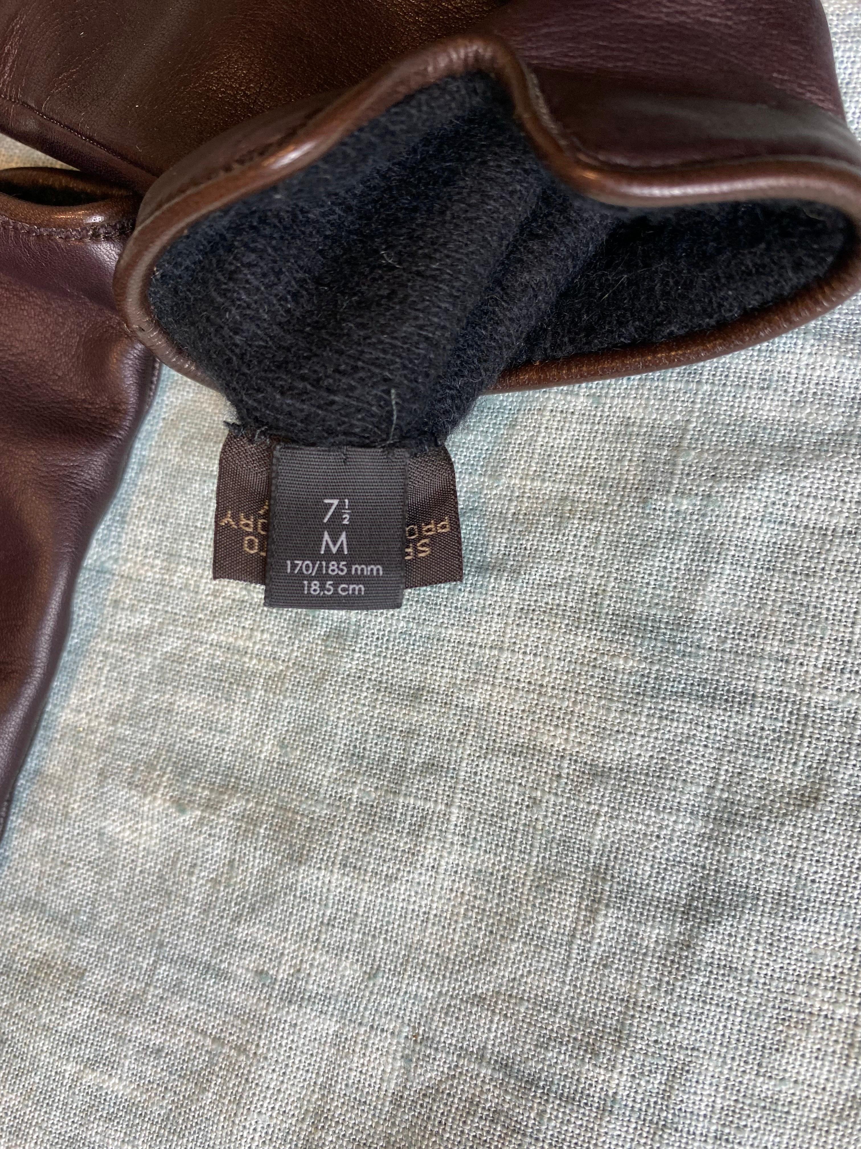 Guanti Gucci in pelle marrone In condizioni ottime in vendita a Carnate, IT