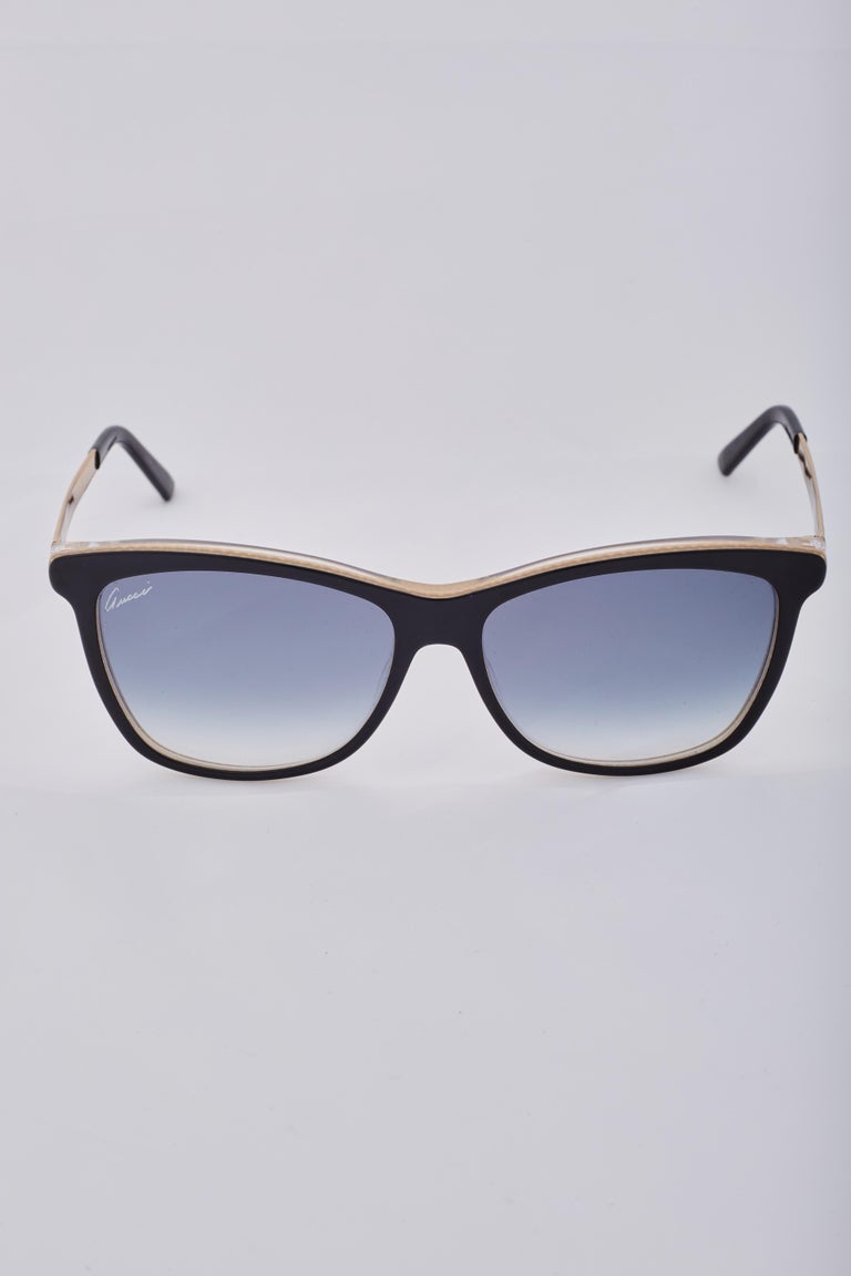 Gucci Gold And Black Frame Sunglasses GG 3675/S at 1stDibs display picture 3