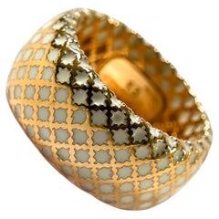 Gucci Gold and Enamel Band Ring