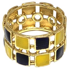 Gucci Gold and Enamel Ring