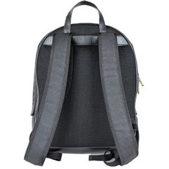 Gucci Gold Animal Studs Black Leather Backpack