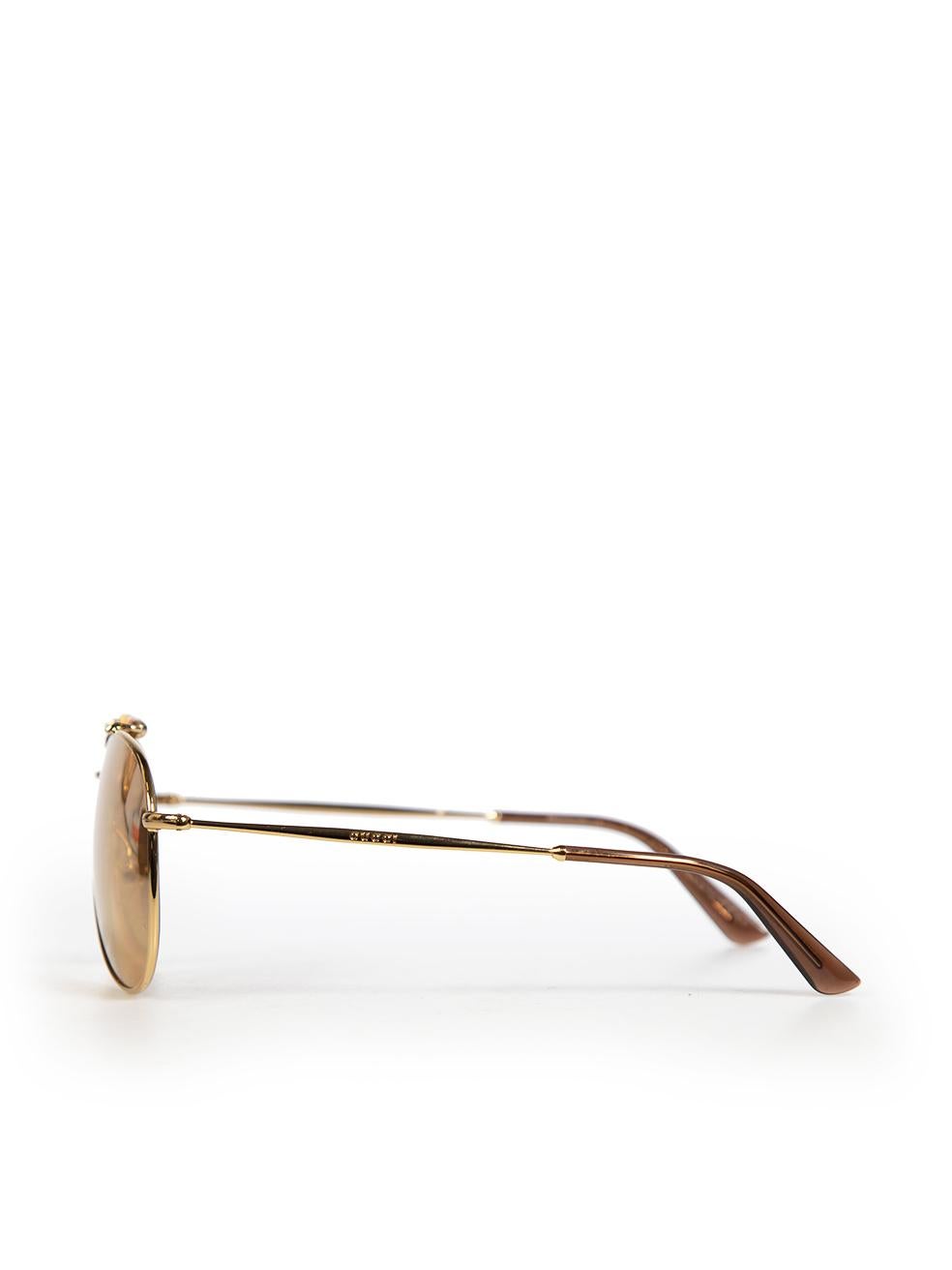 Women's Gucci Gold Aviator Bamboo Sunglasses