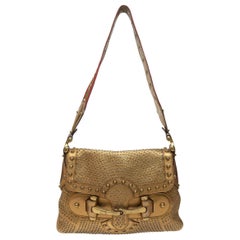 Gucci Gold 'Borchie' Studded Leather Shoulder Bag