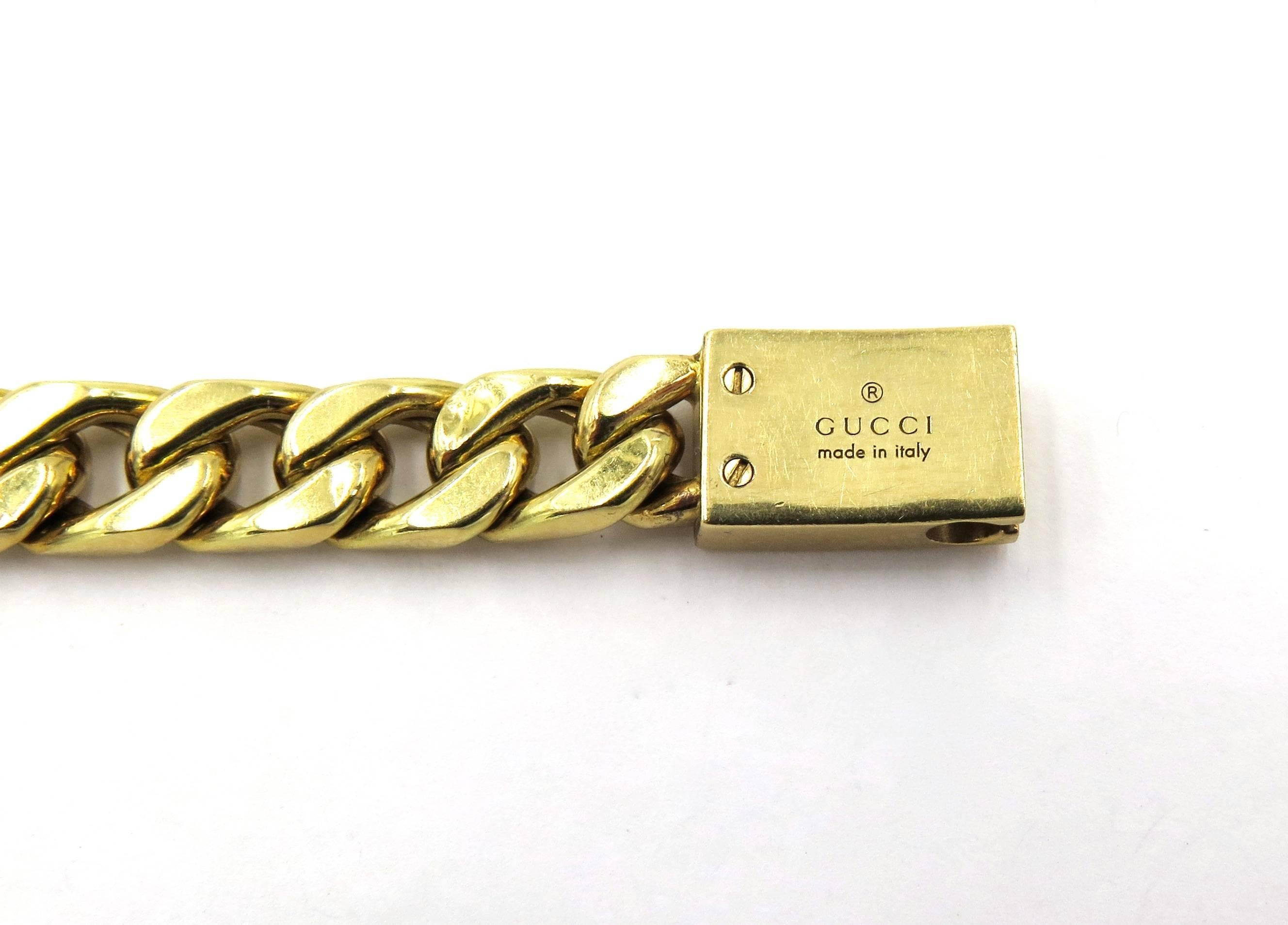 Gucci Gold Bracelet In Excellent Condition In New York, NY