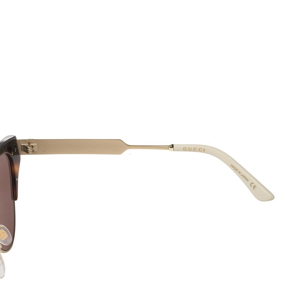 Gucci Gold/Brown GG0522S Cat Eye Sunglasses 2