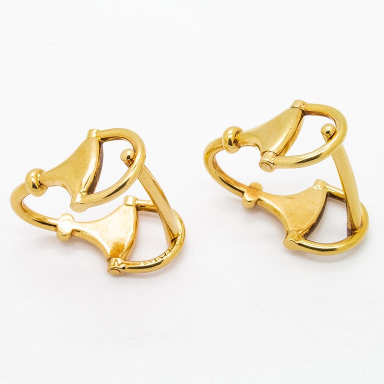 Gucci Gold Cufflinks For Sale at 1stDibs