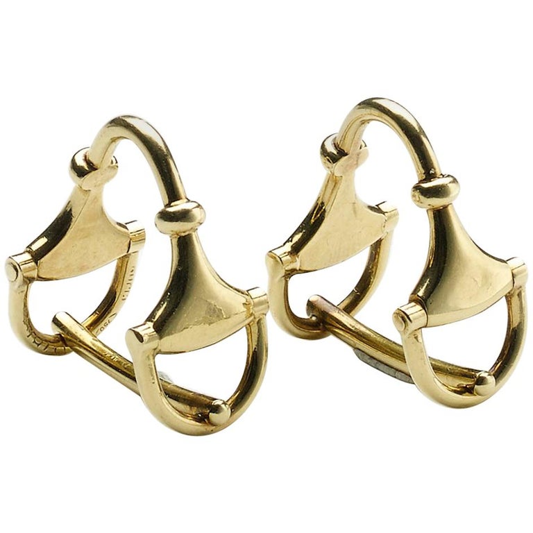 Gucci Gold Cufflinks For Sale at 1stDibs