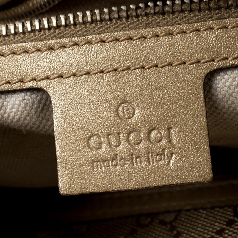 Gucci Gold GG Imprime Canvas Medium Joy Boston Bag 3