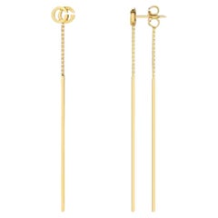 Pendientes colgantes largos Gucci Gold GG Running