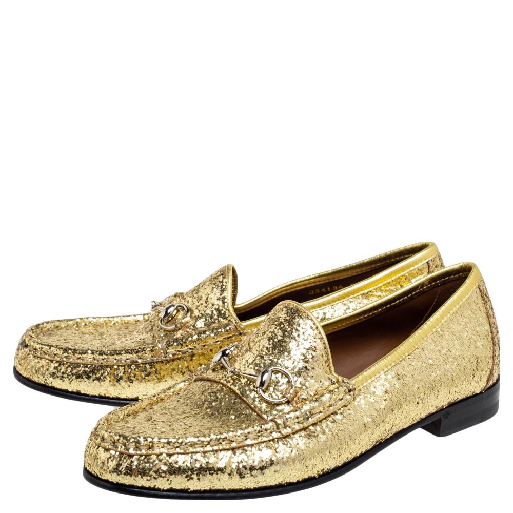gucci loafer with gold leaf