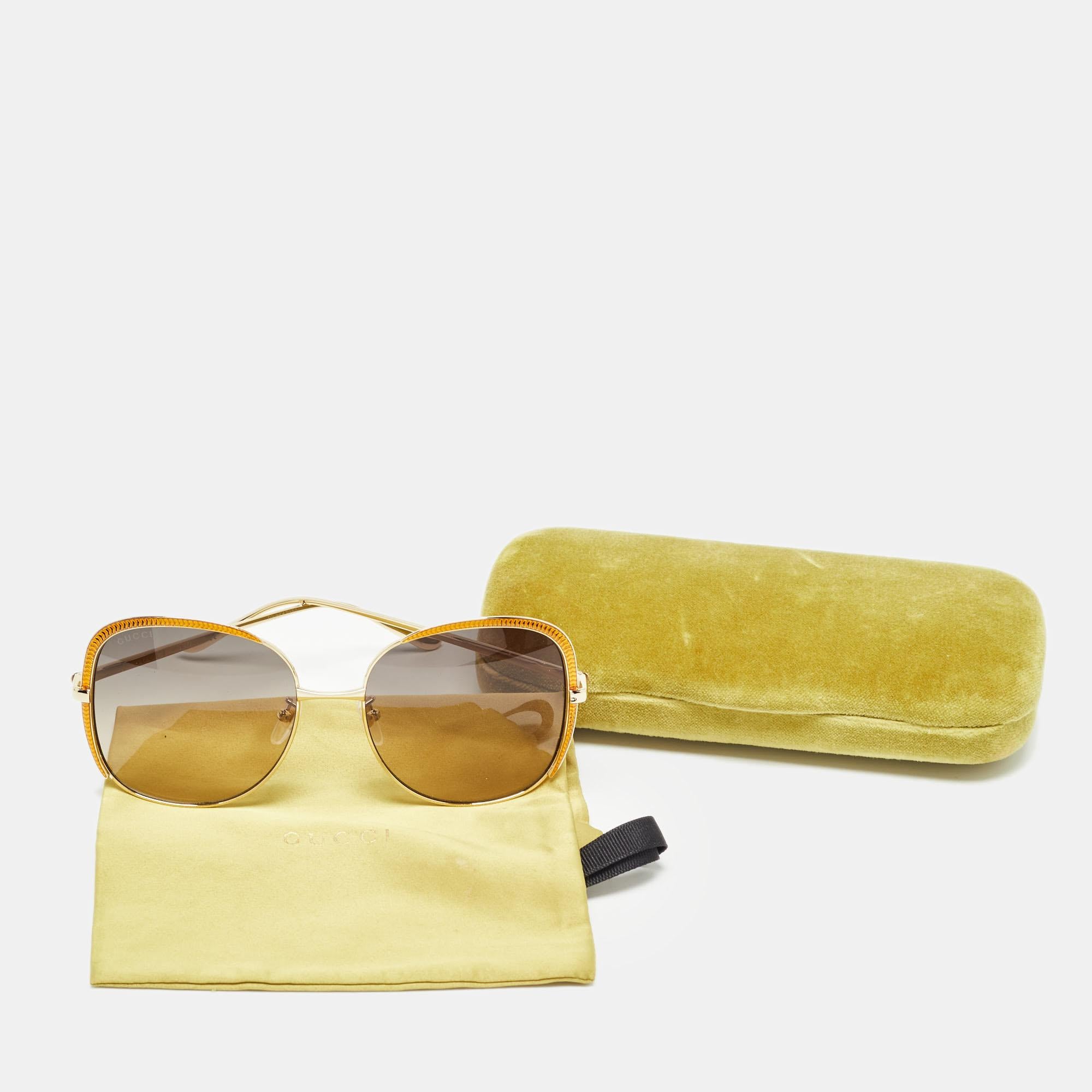 Gucci Gold Gradient GG0400S Oversized Sunglasses 1