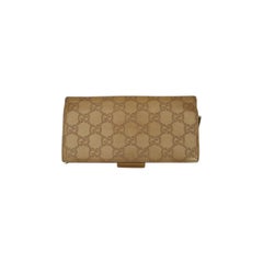 Gucci Gold Guccissima Leather Long Abbey D Ring Wallet