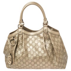 Gucci Gold Guccissima Leather Medium Sukey Tote