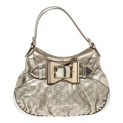 Gucci Gold Guccissima Leather Small Queen Hobo
