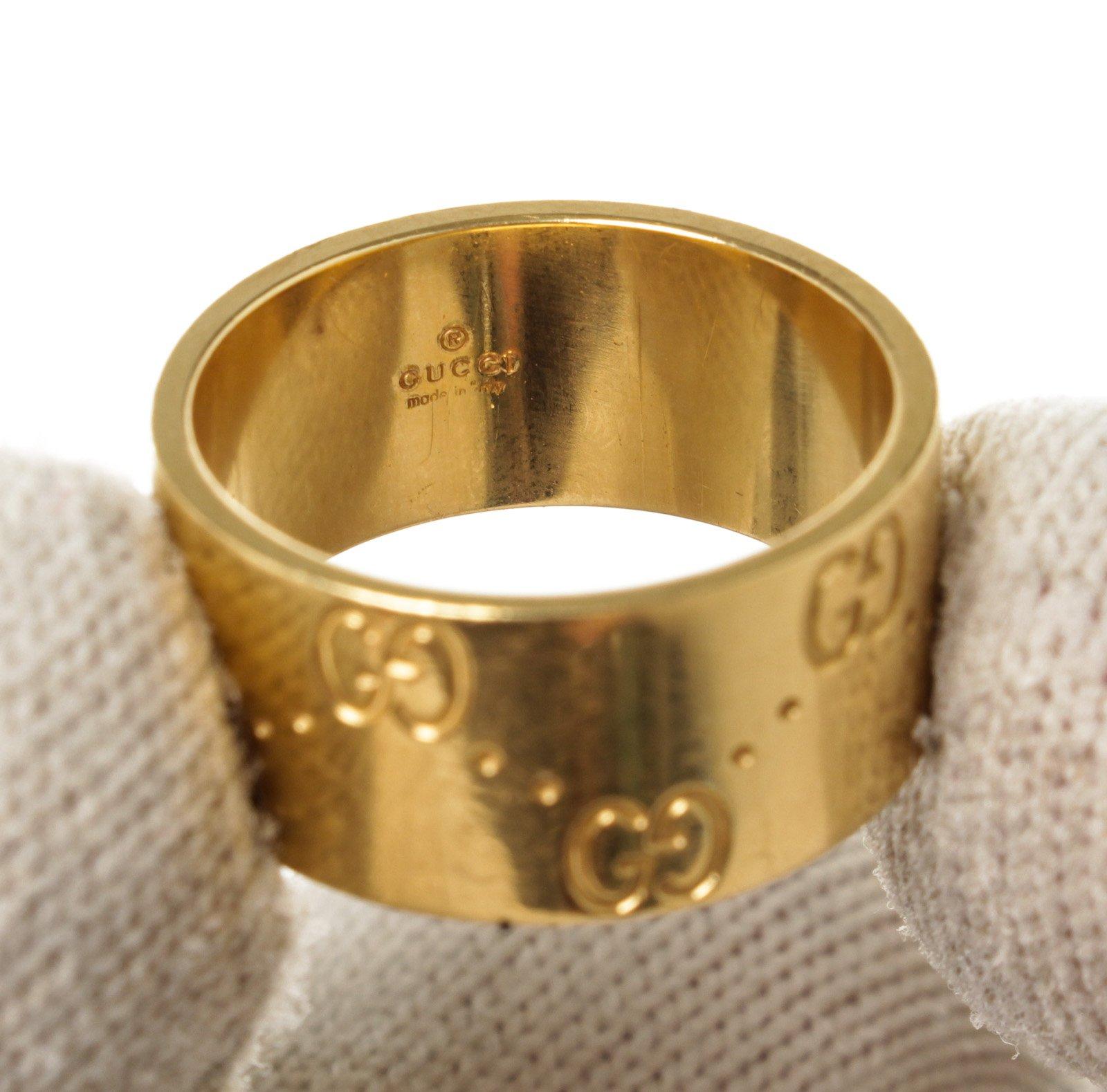 Gucci Gold Icon Wide Ring In Good Condition In Irvine, CA