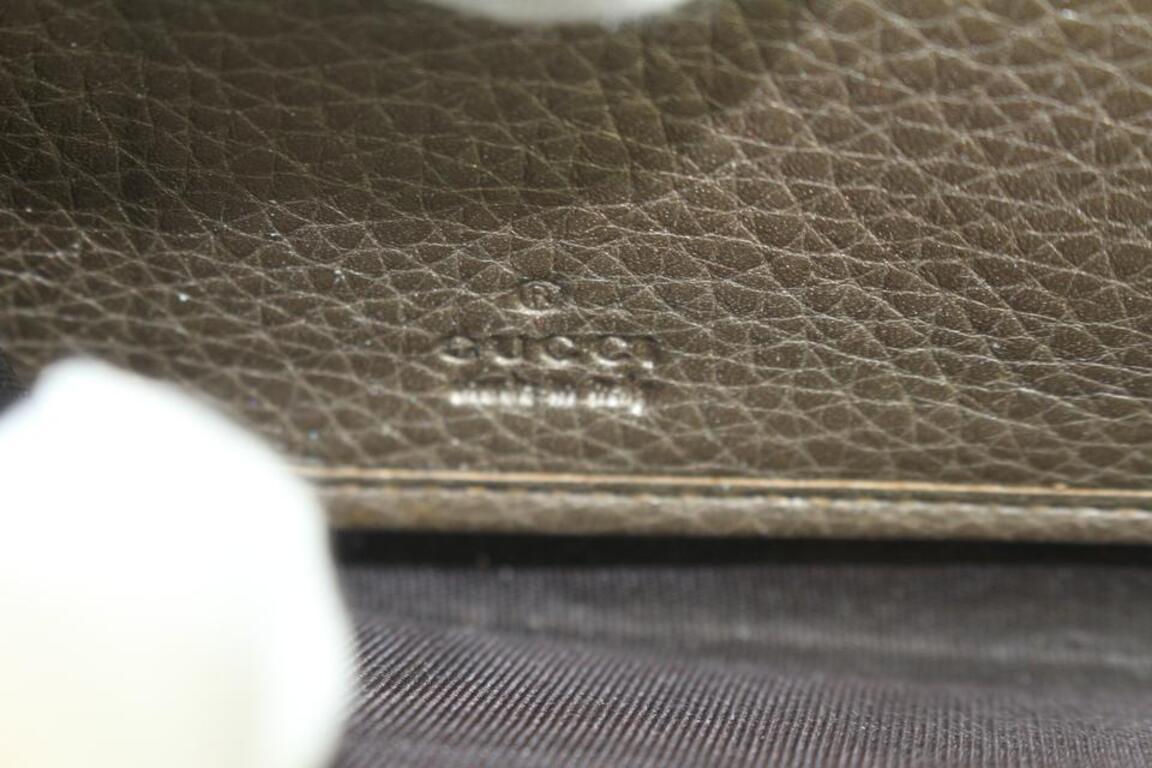 Gucci Gold Leder Bambus Quaste Reißverschluss um Kontinental-Brieftasche mit Reißverschluss 17ga113 im Zustand „Gut“ im Angebot in Dix hills, NY
