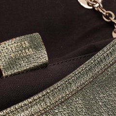 Gucci Gold Leather Broche Dragon Runway Shoulder Bag