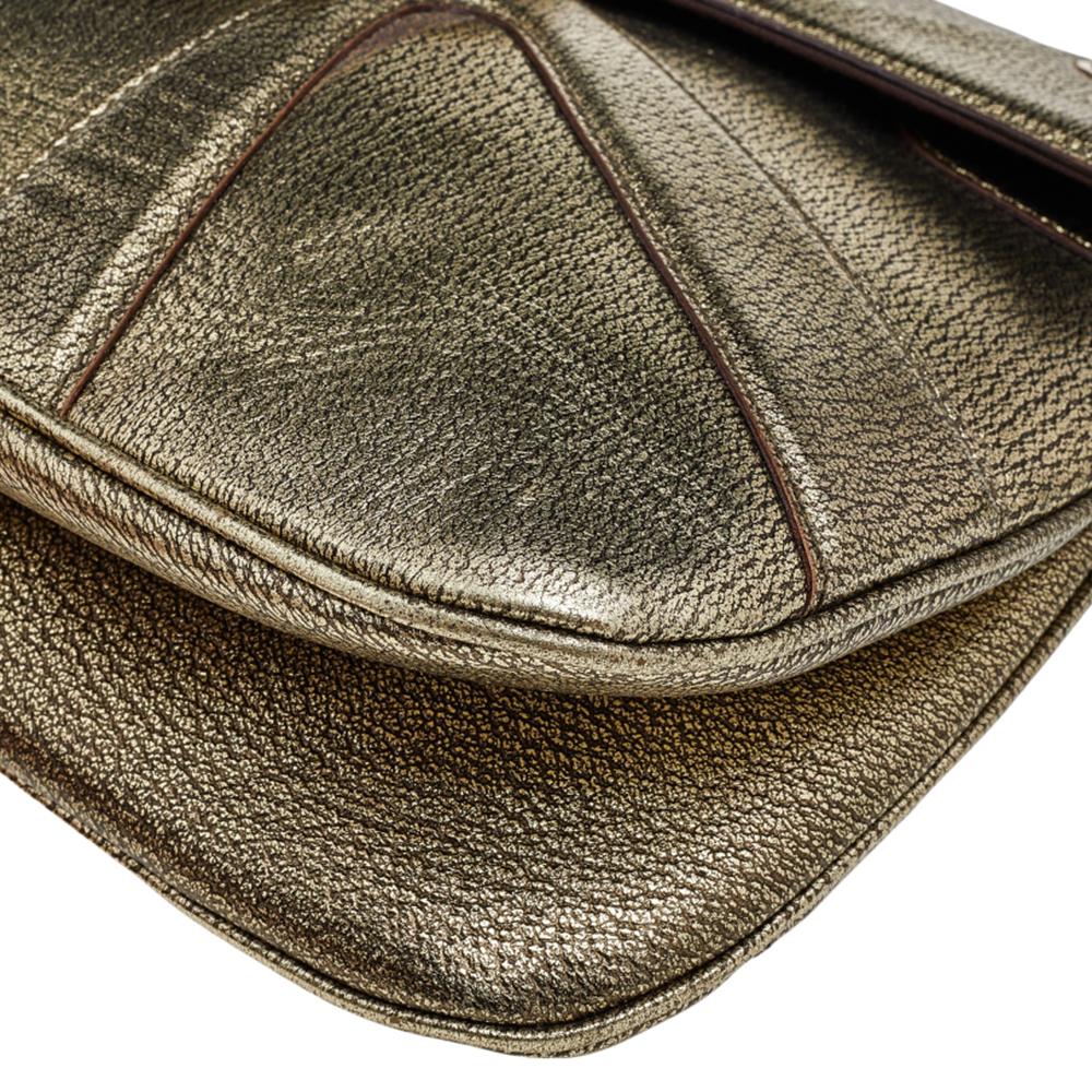 Gucci Gold Leather Broche Dragon Runway Shoulder Bag 1