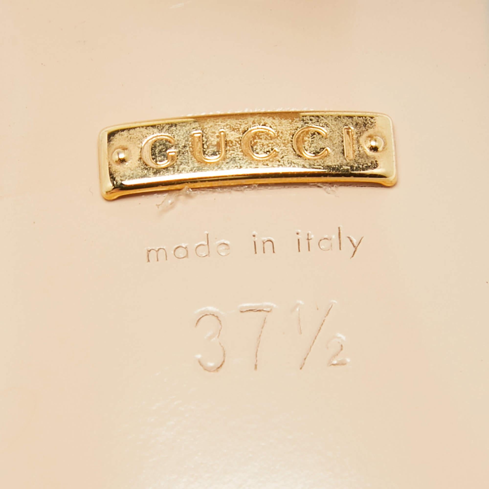 Gucci, pelle oro, Dora, cristallo e testa di tigre, sandali diapositive misura 37,5 4
