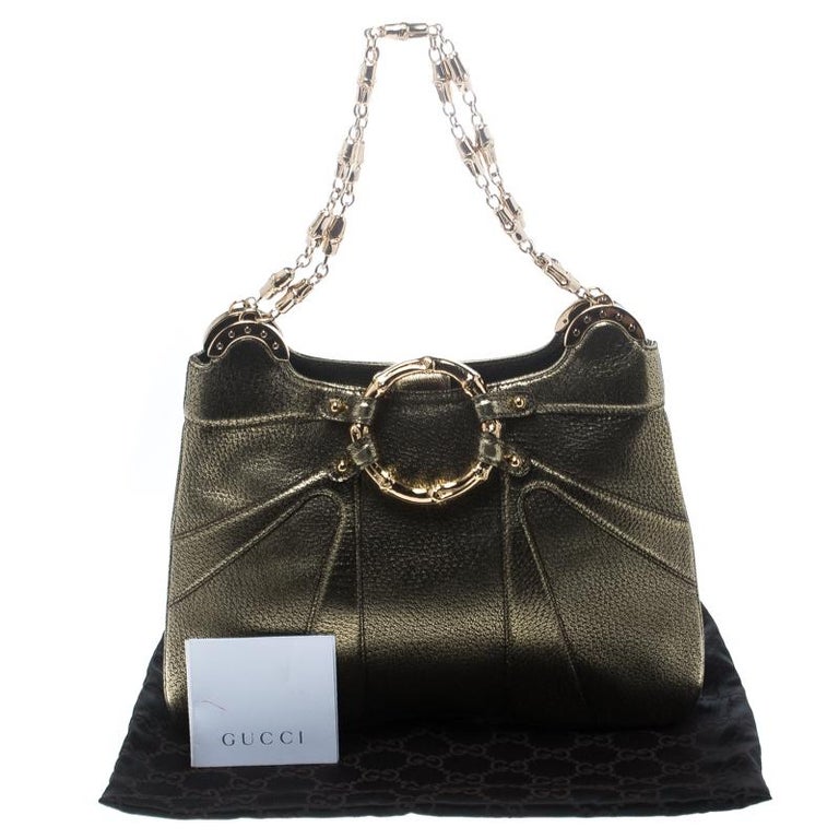 Gucci Gold Leather Limited Edition Bamboo Tom Ford ...