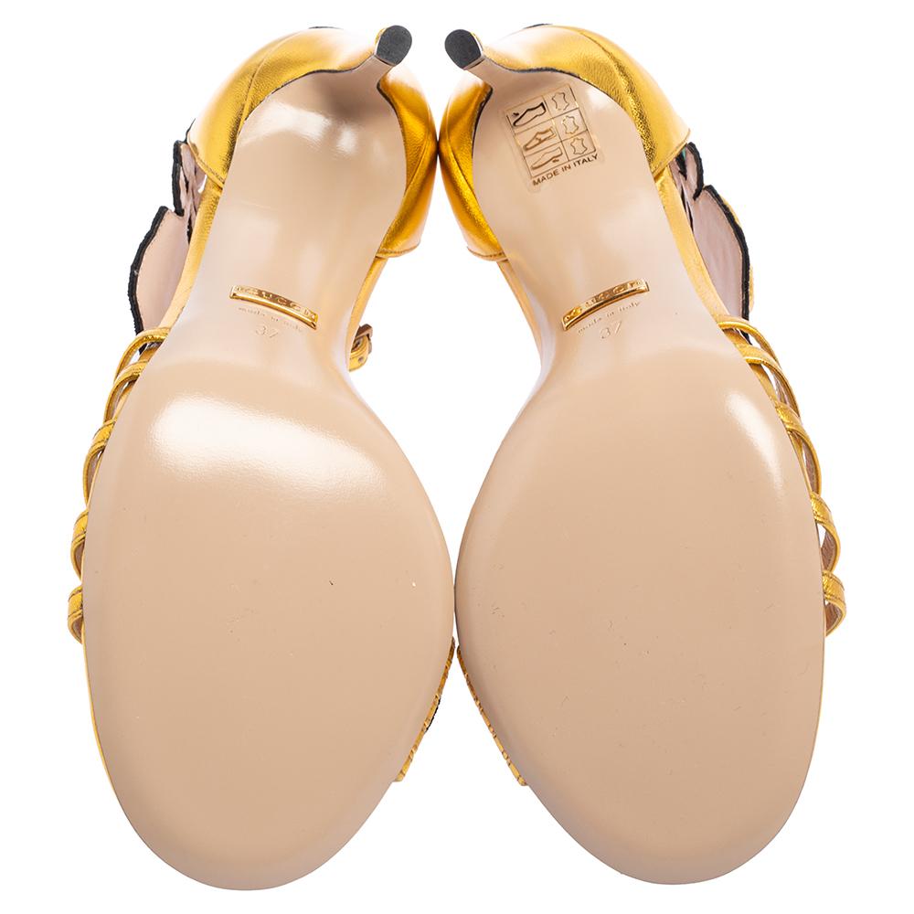 gucci gold heel sandals
