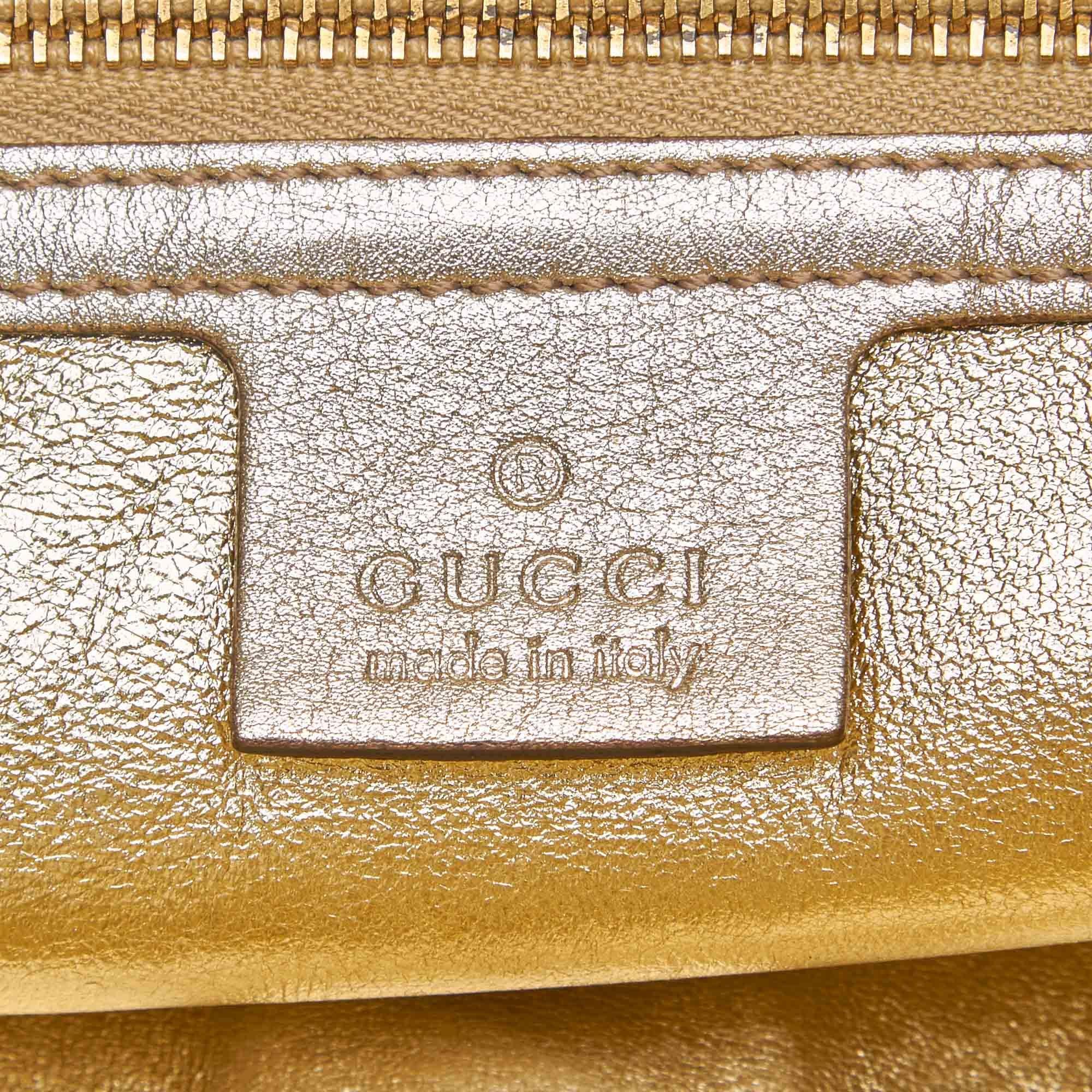 Gucci Gold Leather Princy Shoulder Bag For Sale 2