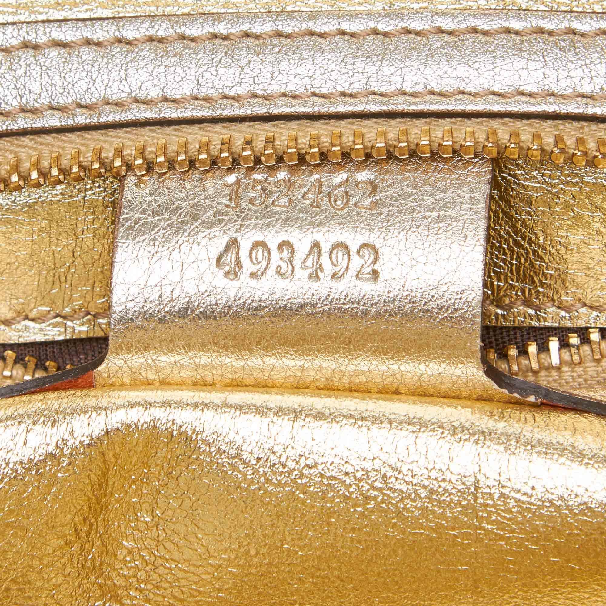 Gucci Gold Leather Princy Shoulder Bag For Sale 3