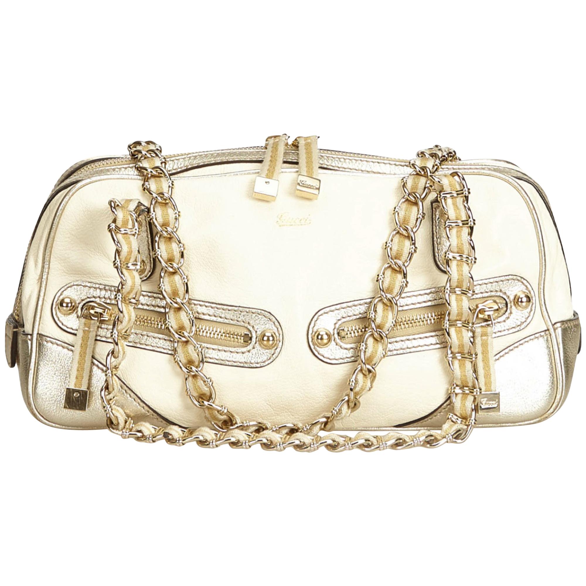 Gucci Gold Leather Princy Shoulder Bag For Sale