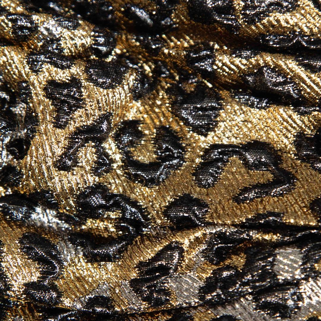 Gucci Gold Leopard Pattern Headband In Good Condition In London, GB