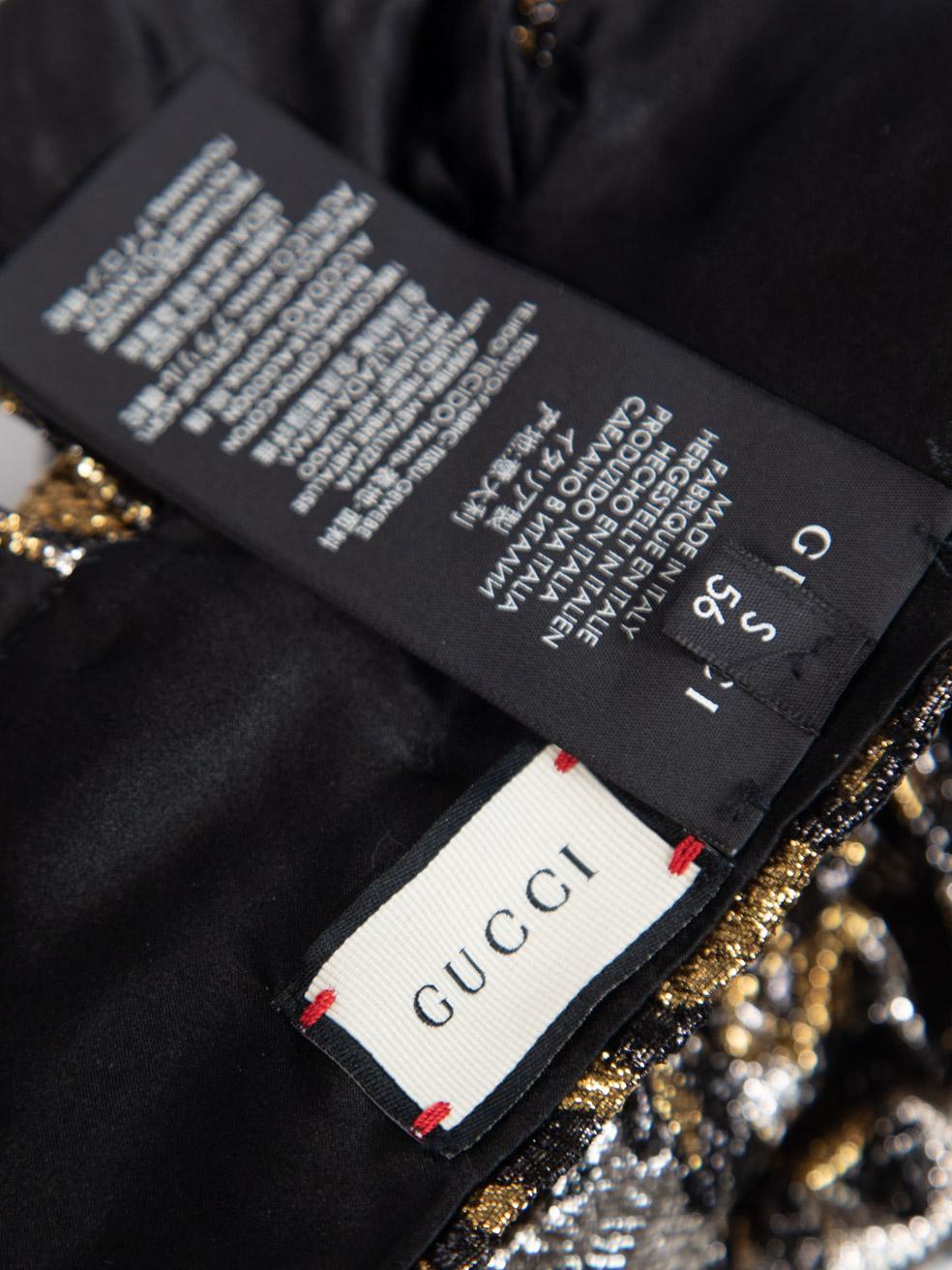 Gucci Gold Leopard Pattern Headband 1