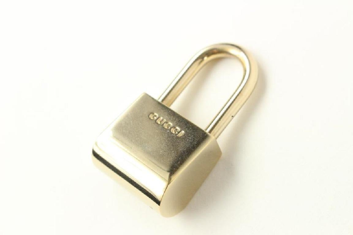 Gucci Gold Logo Padlock Cadena and Key Lock 916gk93 6