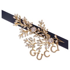 Gucci Gold Metal and Crystal Single Earring Ear Cuff