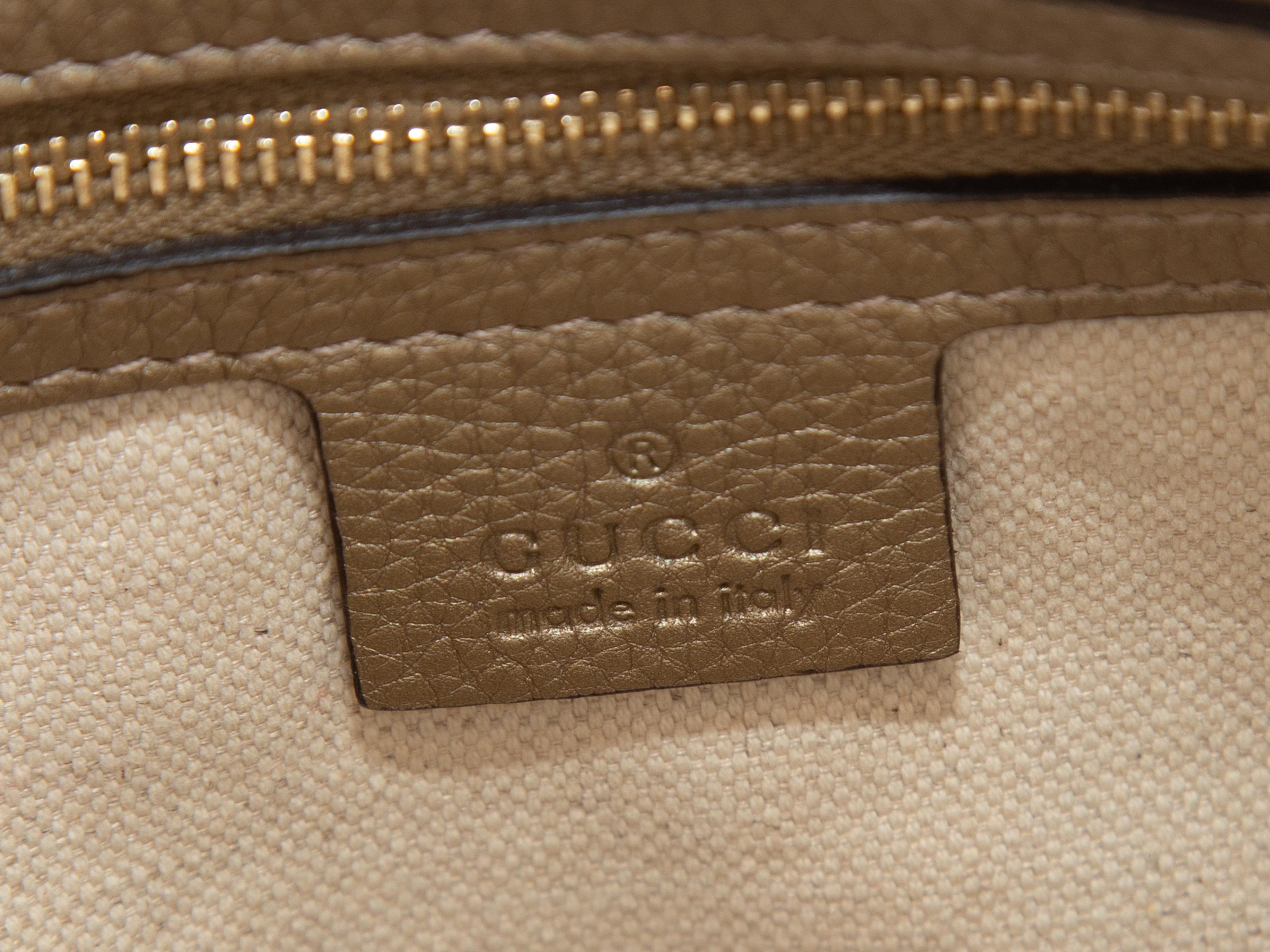 Gucci Bella Python-Handtasche in Gold und Metallic (Braun)