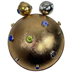 Gucci gold minaudiere multicolor crystal