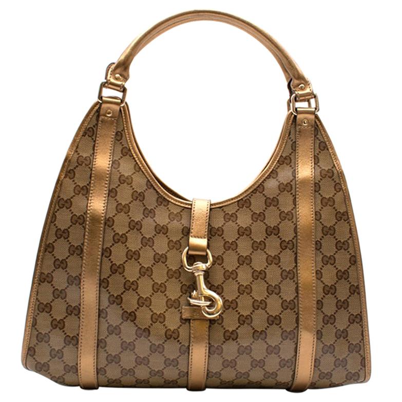 Gucci Gold Monogram Joy Shoulder Bag