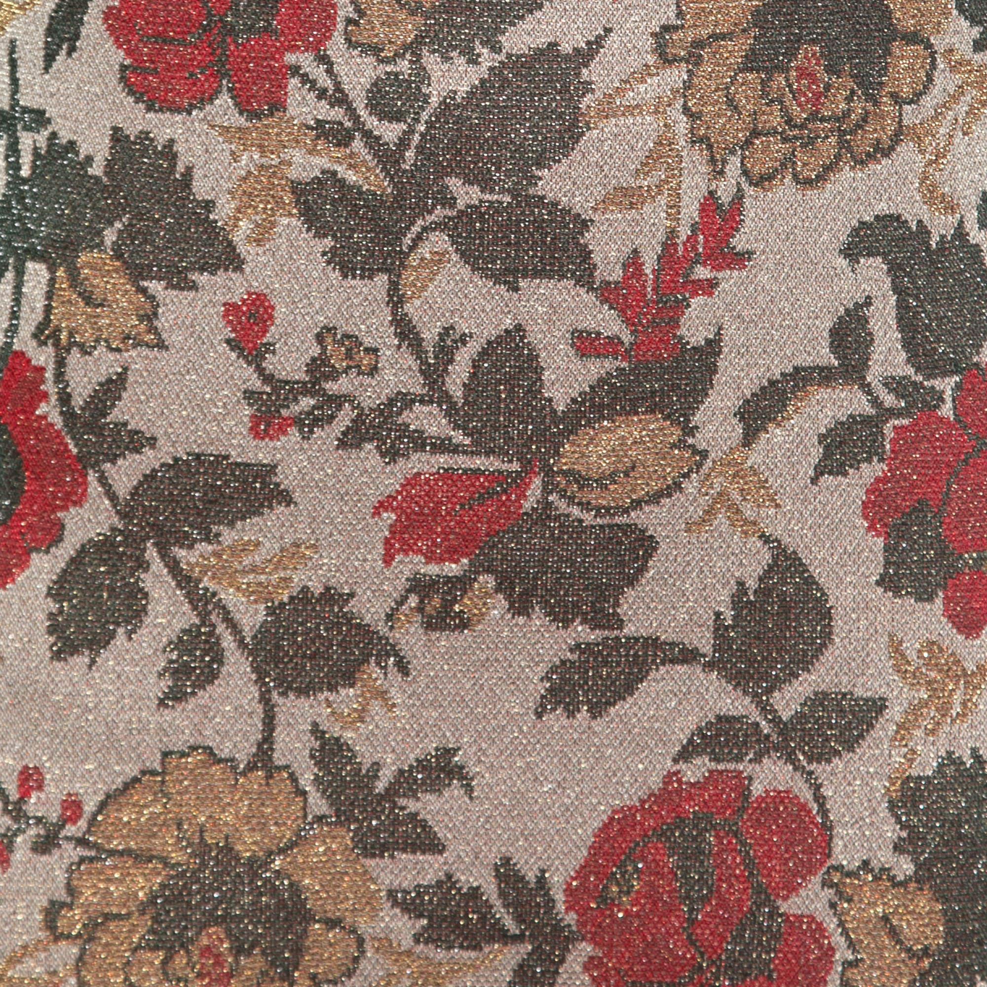 Brown Gucci Gold Multicolor Floral Lurex Knit Jumpsuit L For Sale