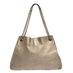 Gucci Gold Pebbled Leather Medium Soho Tote