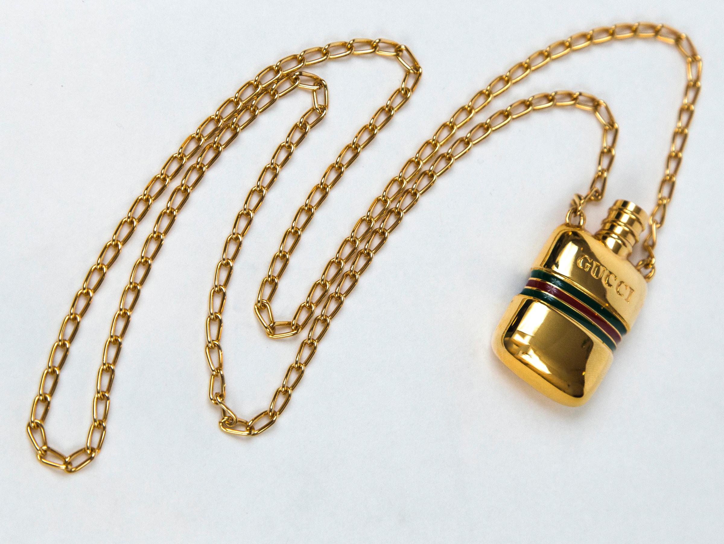 Gucci Gold Perfume Necklace, 