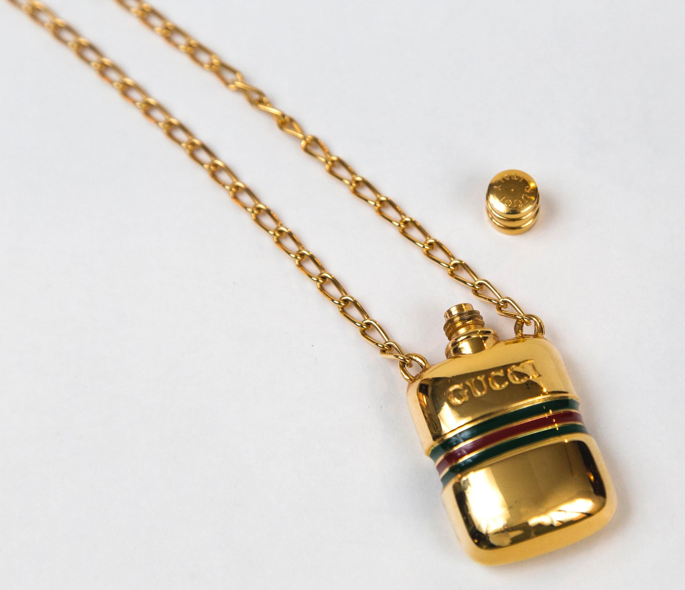 Women's or Men's Gucci Gold Perfume Necklace