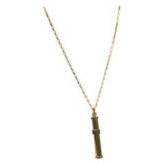 Vintage Gucci Gold Perfume Stick Necklace