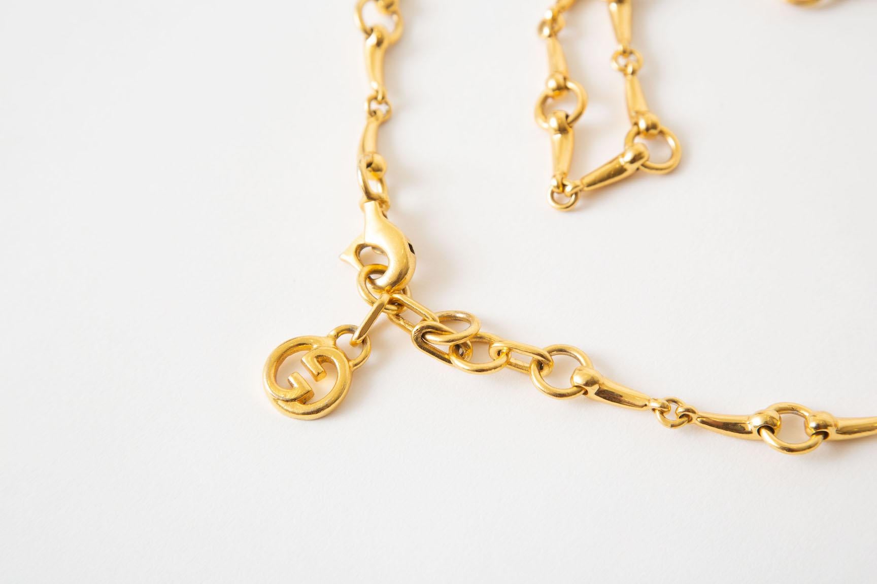 gucci gold plated necklace