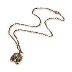 Gucci Gold-Plated Lion Head Pendant
