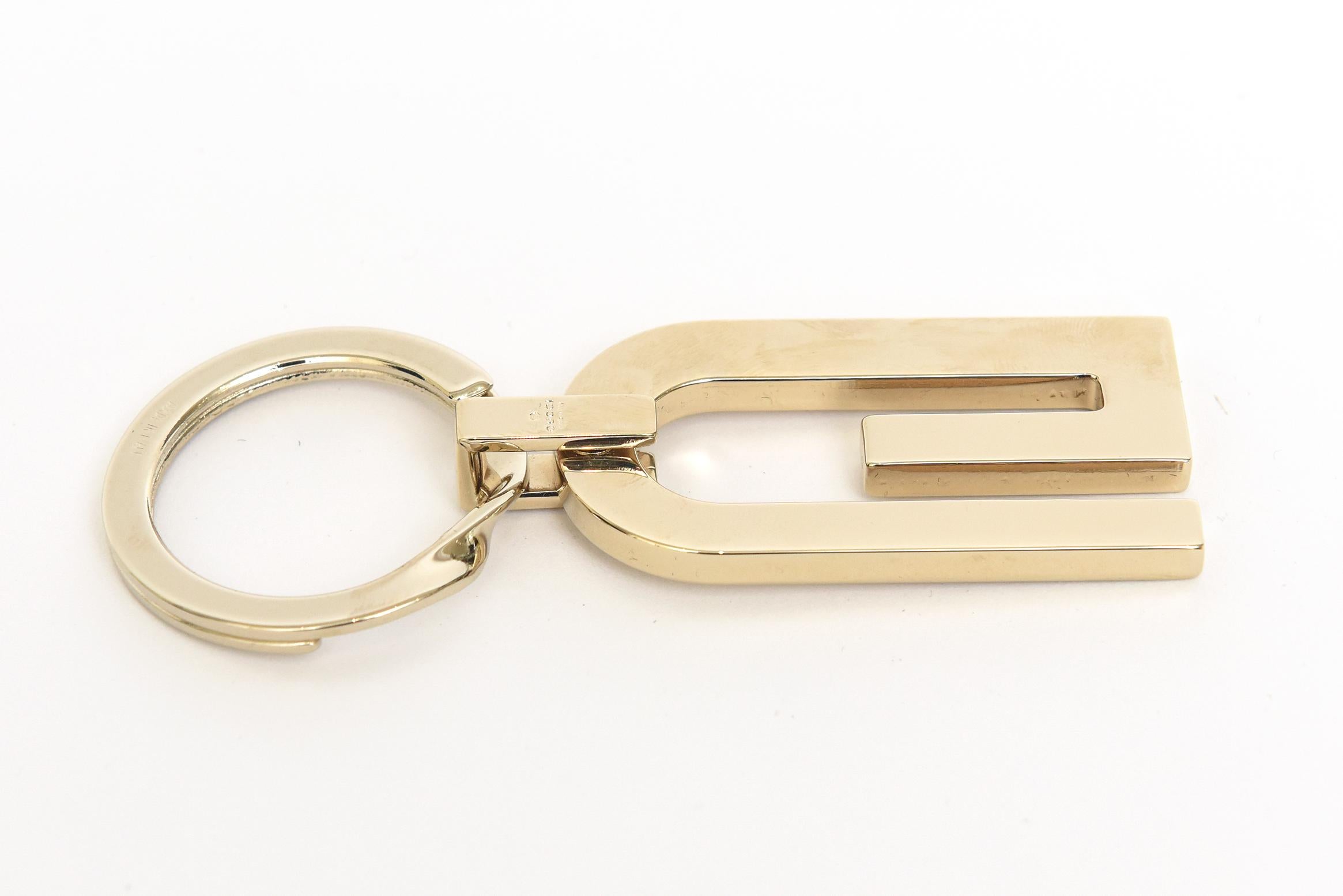 Gucci Vintage Gold Plated Unisex Keychain For Sale 5