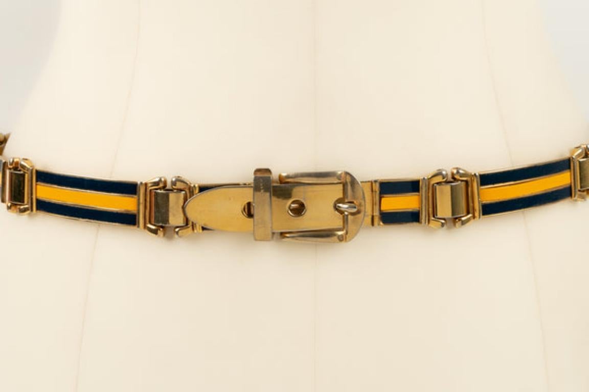 Marrone Gucci Cintura in metallo placcato oro in vendita