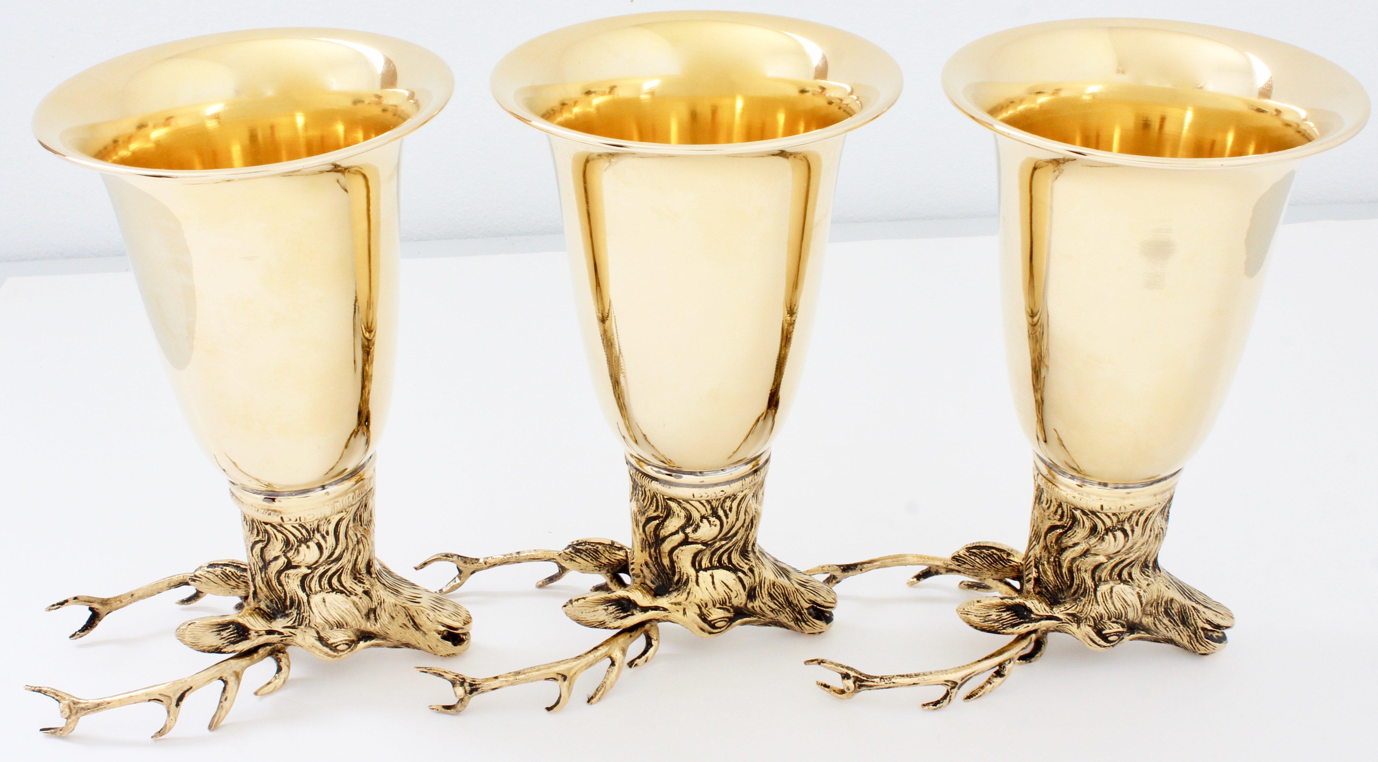 brass animal heads with glasses