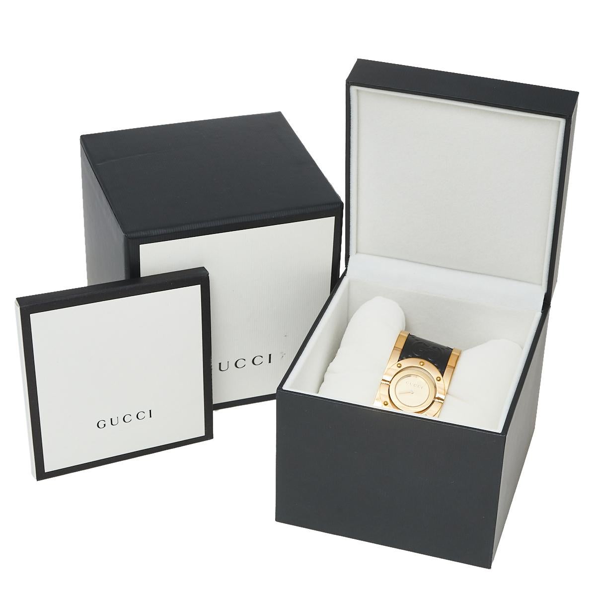 Gucci Gold PVD Stainless Steel Twirl YA112444 Women's Wristwatch 23 mm 1