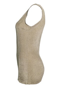 Gucci, gold sleeveless lurex top