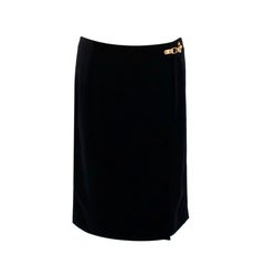 Gucci Gold Tone Hook Embellished Skirt