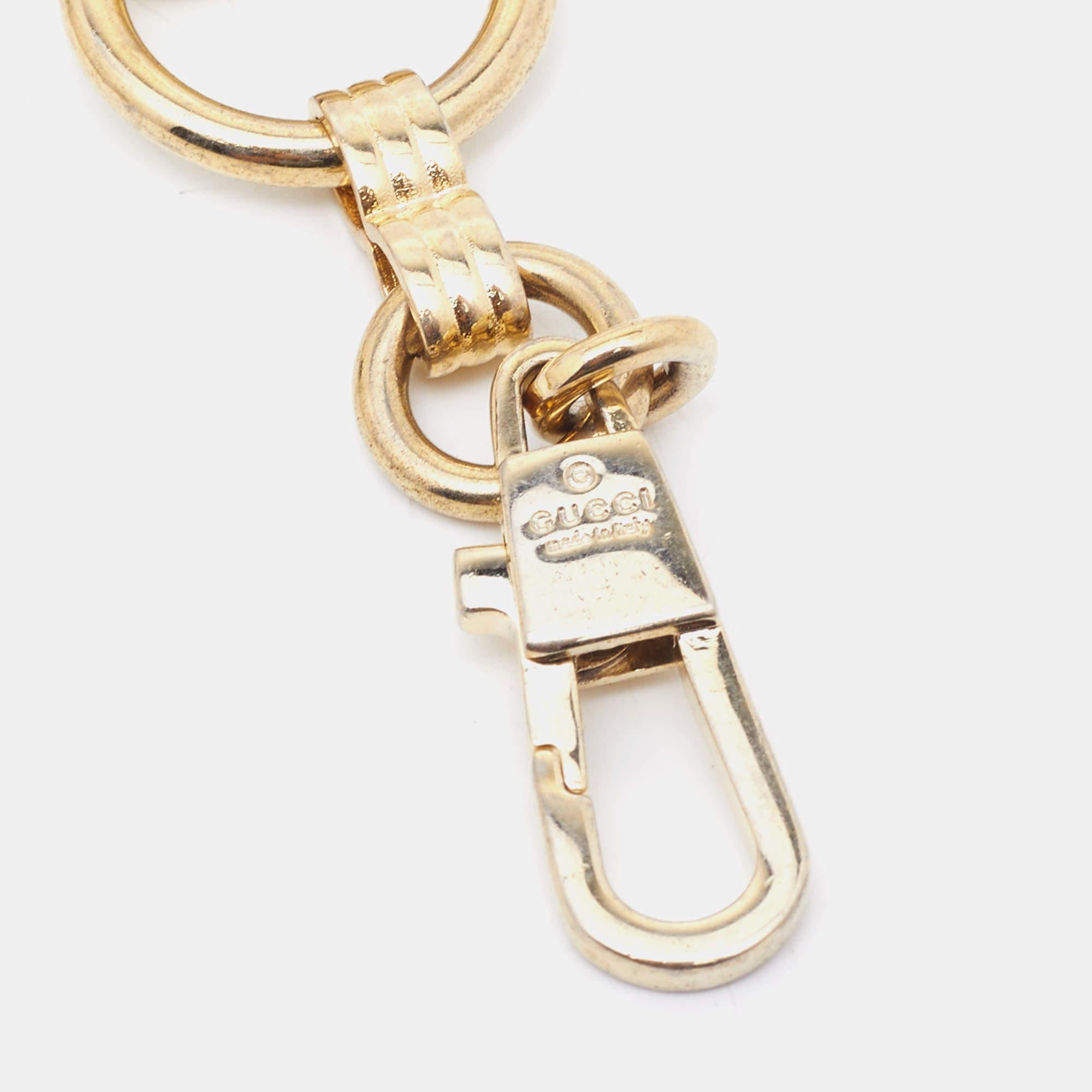 Gucci Gold Tone Horsebit Chain Belt 2