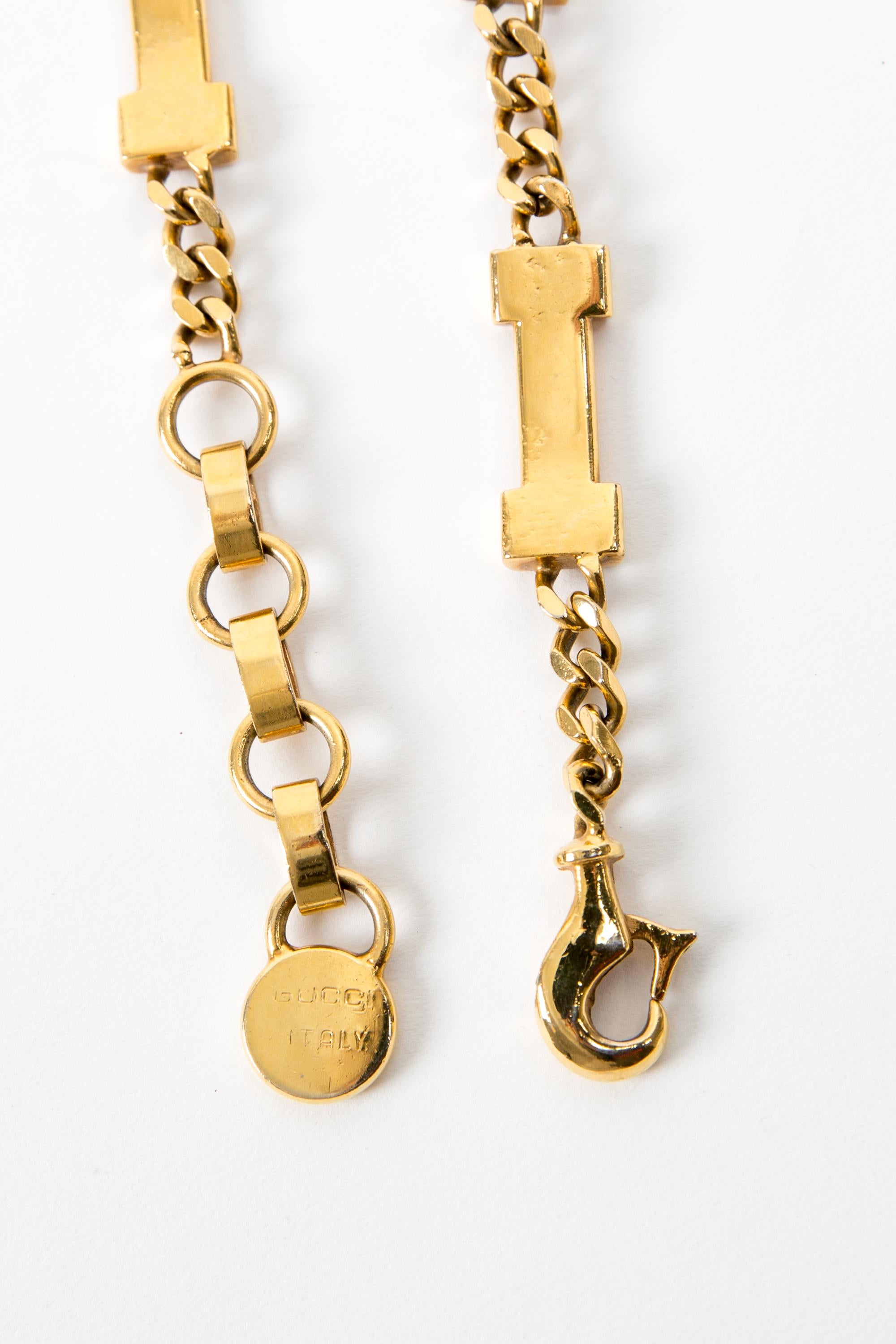 Women's Gucci Gold Tone Metal Chain Belt For Sale